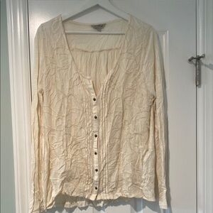 Cream Relaxed Button Down Shirt